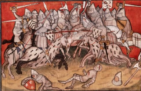 Bataille d'Auray - d'après la Chronique de Bertrand du Guesclin par Cuvelier